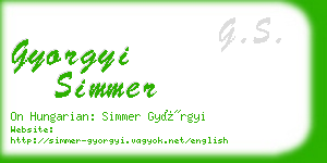 gyorgyi simmer business card